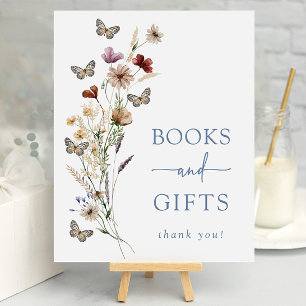 Blauer Schmetterling Geschenke Baby Shower Poster