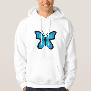 Blauer Schmetterling Hoodie