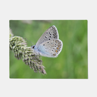 Blauer Schmetterling im Gras Fußmatte