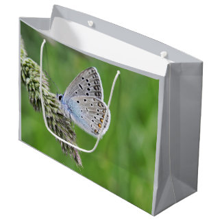 Blauer Schmetterling im Gras Große Geschenktüte