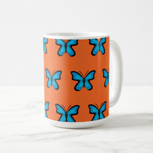 Blauer Schmetterling Kaffeetasse