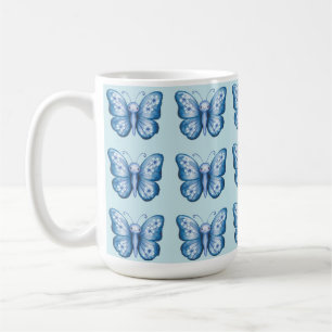 Blauer Schmetterling Kaffeetasse