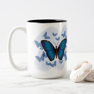 Blauer Schmetterling - Kaffeetasse