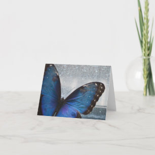 Blauer Schmetterling Karte