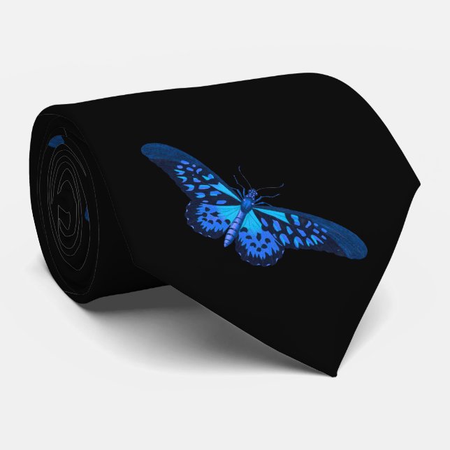 Blauer Schmetterling Krawatte (Gerollt)