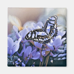 Blauer Schmetterling Magnet