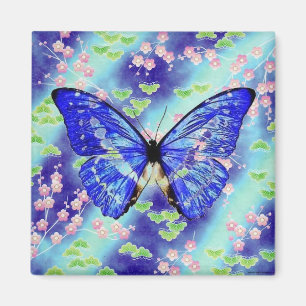 Blauer Schmetterling Magnet