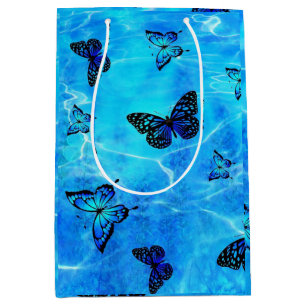 Blauer Schmetterling Mittlere Geschenktüte