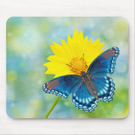 Blauer Schmetterling Mousepad
