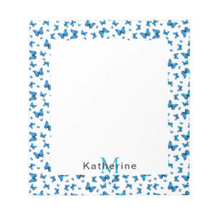 Blauer Schmetterling Notizblock