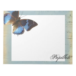 Blauer Schmetterling Notizblock