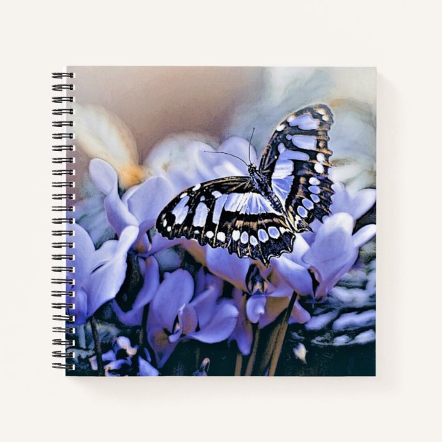 Blauer Schmetterling Notizbuch (Vorderseite)