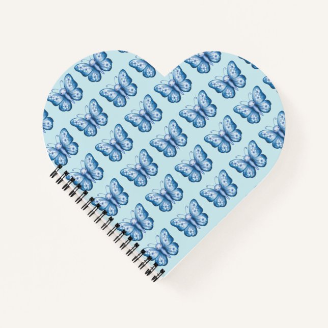 Blauer Schmetterling Notizbuch (Vorderseite)