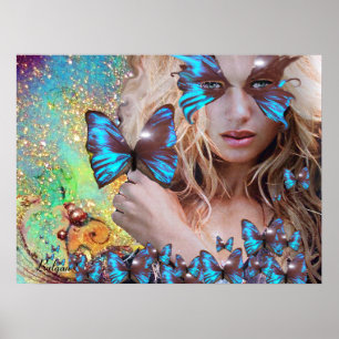 BLAUER SCHMETTERLING POSTER