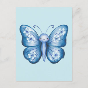 Blauer Schmetterling Postkarte