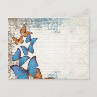 Blauer Schmetterling Postkarte