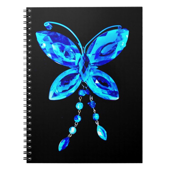 Blauer Schmetterling Prism Notizblock (Vorderseite)