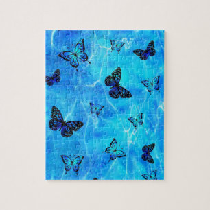 Blauer Schmetterling Puzzle