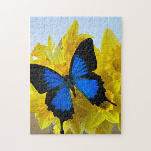 Blauer Schmetterling Puzzle