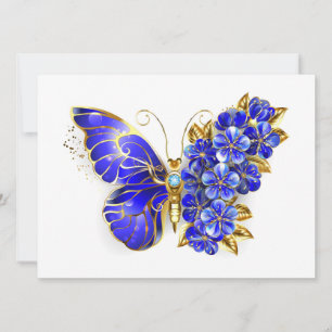 Blauer Schmetterling Saphir Karte
