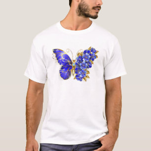 Blauer Schmetterling Saphir T-Shirt
