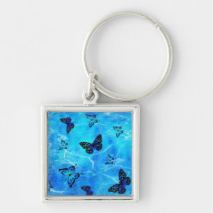 Blauer Schmetterling Schlüsselanhänger