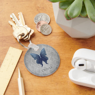 Blauer Schmetterling Schlüsselanhänger