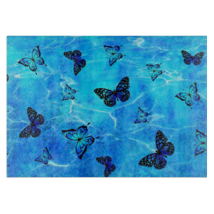 Blauer Schmetterling Schneidebrett