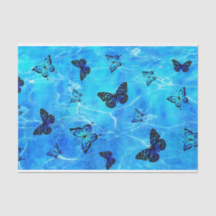 Blauer Schmetterling Seidenpapier