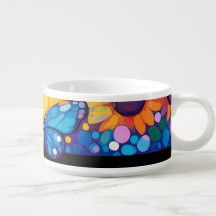 Blauer Schmetterling & Sonnenblumen Chili Bowl