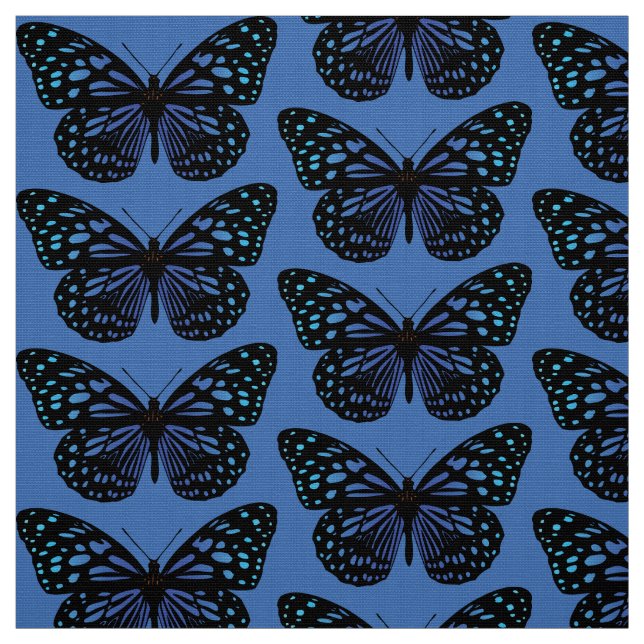 Blauer Schmetterling Stoff (Muster)