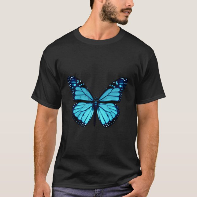 Blauer Schmetterling - T-Shirt (Vorderseite)