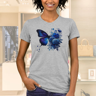 Blauer Schmetterling T-Shirt