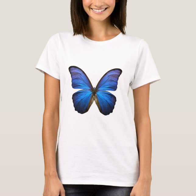 Blauer Schmetterling T-Shirt (Vorderseite)
