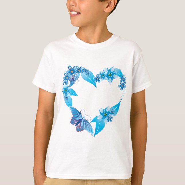 Blauer Schmetterling T-Shirt (Vorderseite)