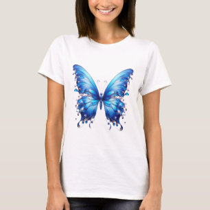 Blauer Schmetterling T-Shirt