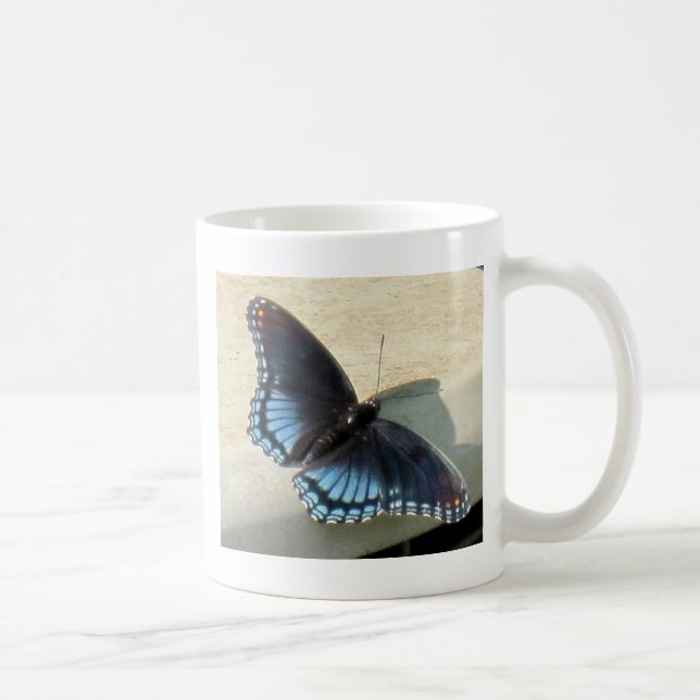 Blauer Schmetterling Tasse (Rechts)