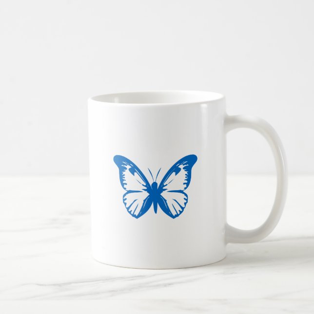 Blauer Schmetterling Tasse (Rechts)