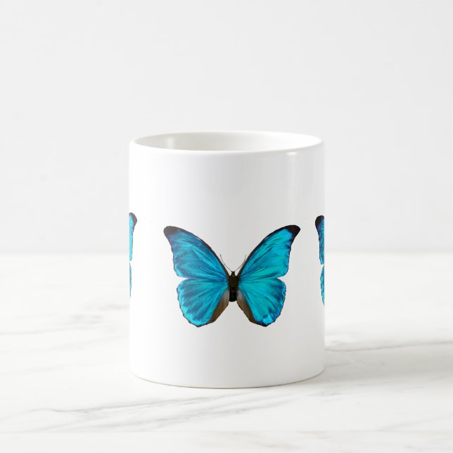 blauer Schmetterling Tasse (Mittel)