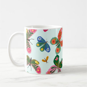 Blauer-Schmetterling-Tassendesign Kaffeetasse