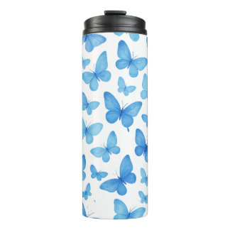 Blauer Schmetterling Thermosbecher