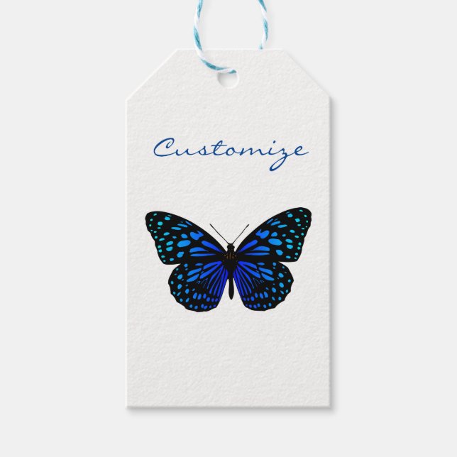 Blauer Schmetterling Thunder_Cove Geschenkanhänger (Vorderseite)