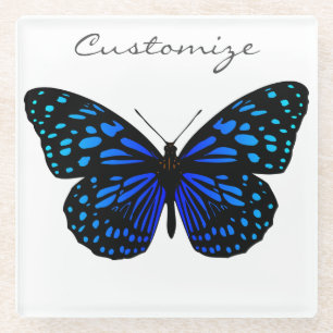 Blauer Schmetterling Thunder_Cove Glasuntersetzer