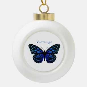 Blauer Schmetterling Thunder_Cove Keramik Kugel-Ornament