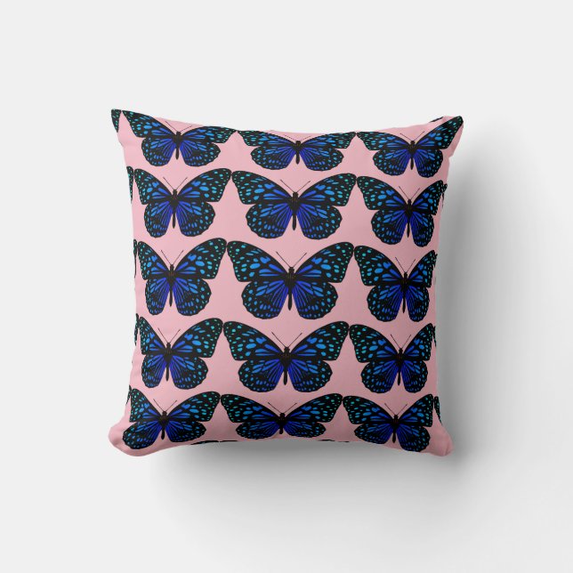 Blauer Schmetterling Thunder_Cove Kissen (Vorderseite)