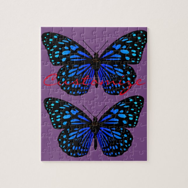 Blauer Schmetterling Thunder_Cove Puzzle (Vertikal)