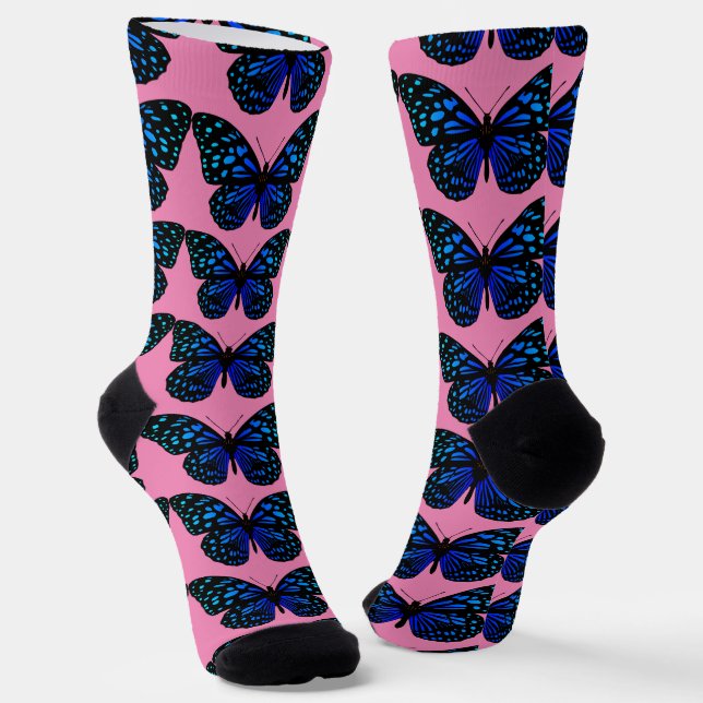 Blauer Schmetterling Thunder_Cove Socken (Gewinkelt)