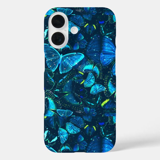 Blauer Schmetterling träumerische Ästhetik himmlis Case-Mate iPhone Hülle (Rückseite)