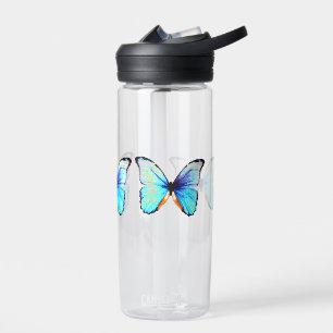 Blauer Schmetterling Trinkflasche