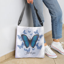 Blauer Schmetterling - Umhängetasche